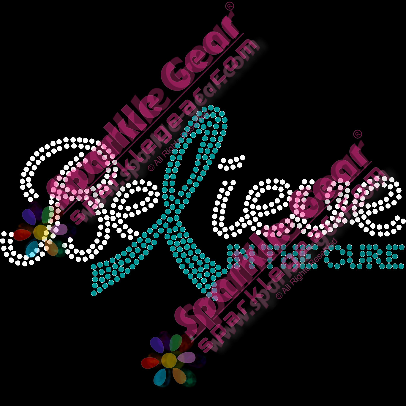 Believe in the Cure Hope Ribbon - Bling Transfers by Sparkle Gear