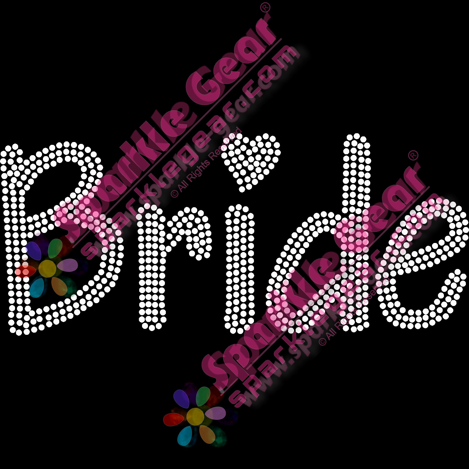 Bride With a Heart - Bling Transfers by Sparkle Gear