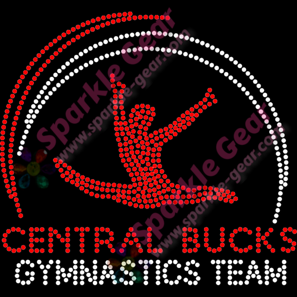 Girls Central Bucks Logo Rhinestone