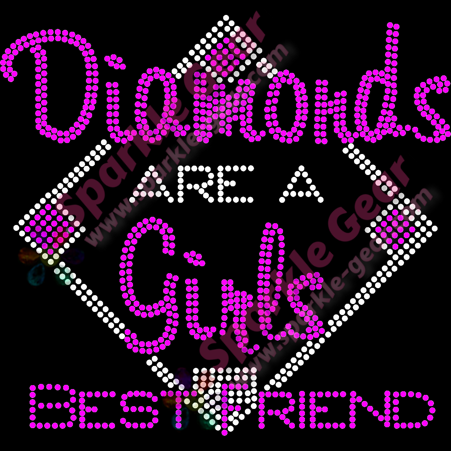 Diamonds Are A Girls Best Friend 3 - Bling Transfers by Sparkle Gear