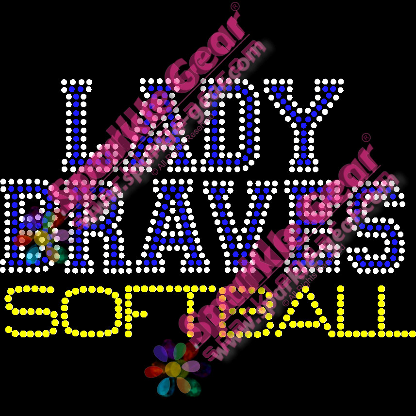 Chiefland Lady Braves Softball Outline - Sparkle Gear