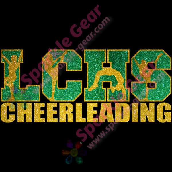 Lynn Classical LCHS Cheer Font Glitter