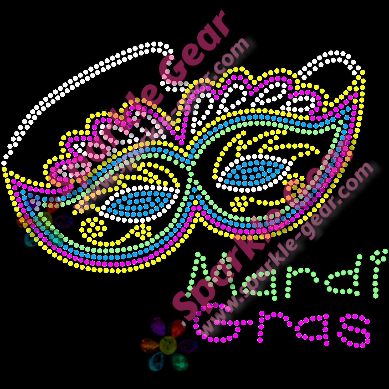 Mardi Gras Mask - Bling Transfers by Sparkle Gear