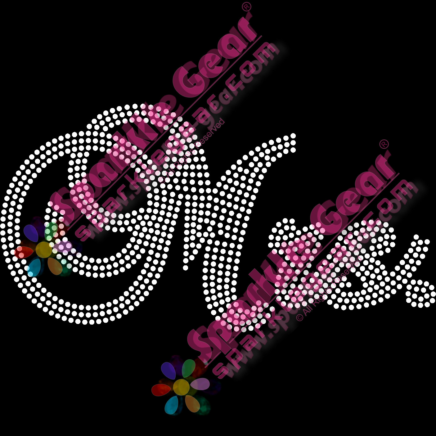 Mrs Script Text - Bling Transfers by Sparkle Gear