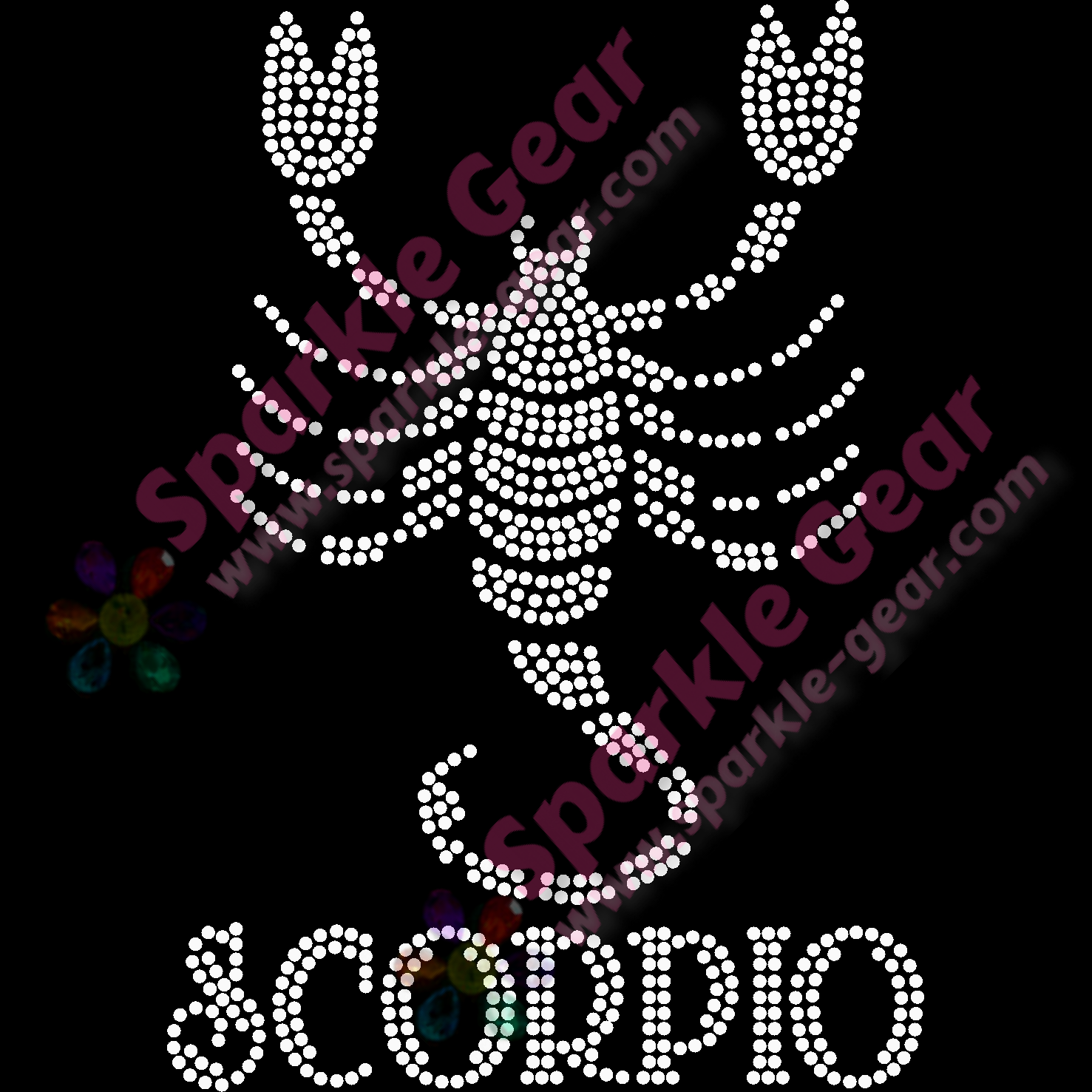 Scorpio Large Zodiac Sign - Bling Transfers by Sparkle Gear