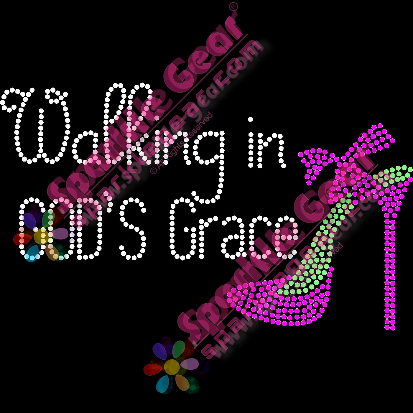 Walking in God's Grace - Bling Transfers by Sparkle Gear